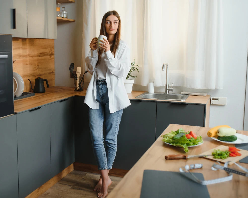 wooden kitchen stand